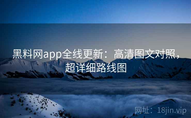 黑料网app全线更新：高清图文对照，超详细路线图  第2张