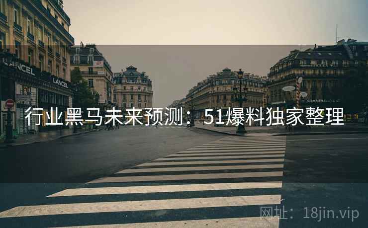 行业黑马未来预测：51爆料独家整理  第1张