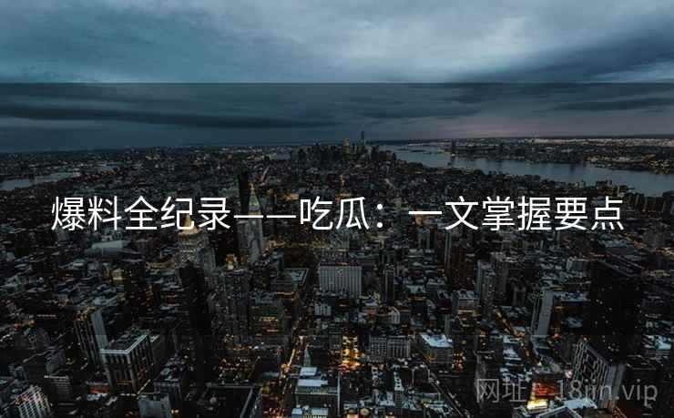 爆料全纪录——吃瓜：一文掌握要点