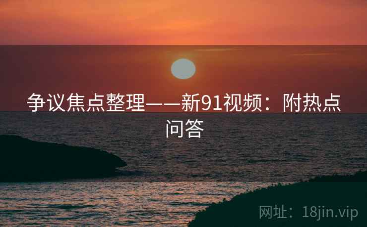 争议焦点整理——新91视频：附热点问答